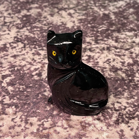 Other - Black Obsidian Cat w blue eyes